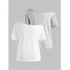 image:imageRoseSeek Girls Off The Shoulder Tops Short Sleeve Cute Summer T Shirts for Teens Girls Y2k Tops TrendyGrey White