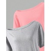 image:imageRoseSeek Girls Off The Shoulder Tops Short Sleeve Cute Summer T Shirts for Teens Girls Y2k Tops TrendyGrey and Pink