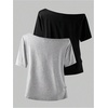 image:imageRoseSeek Girls Off The Shoulder Tops Short Sleeve Cute Summer T Shirts for Teens Girls Y2k Tops TrendyMulticolor