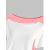 image:imageRoseSeek Girls Off The Shoulder Tops Short Sleeve Cute Summer T Shirts for Teens Girls Y2k Tops TrendyPink and White