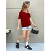 image:imageRoseSeek Girls Off The Shoulder Tops Short Sleeve Loose Summer T Shirt Tops Trendy Cold Shoulder TopsBurgundy