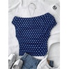image:imageRoseSeek Girls Polka Dots Off The Shoulder T Shirts Cute Crop Tops Summer TopsBlue
