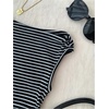image:imageRoseSeek Girls Polka Dots Off The Shoulder T Shirts Cute Crop Tops Summer TopsStriped Black and White
