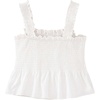 image:imageRoseSeek Girls Shirred Frill Flared Tank Top Sleeveless Slim Fit Summer Crop TopsWhite