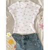 image:imageRoseSeek Girls Shirts 3 Packs Graphic Tees Vacation Hibiscus Top Crewneck Short Sleeve Cute Tops Summer Slim Fit T ShirtBeige Pink White