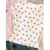 image:imageRoseSeek Girls Shirts 3 Packs Graphic Tees Vacation Hibiscus Top Crewneck Short Sleeve Cute Tops Summer Slim Fit T ShirtCherry White Yellow Pink