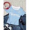image:imageRoseSeek Girls Shirts 3 Packs Graphic Tees Vacation Hibiscus Top Crewneck Short Sleeve Cute Tops Summer Slim Fit T ShirtDeep Light Blue