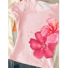 image:imageRoseSeek Girls Shirts 3 Packs Graphic Tees Vacation Hibiscus Top Crewneck Short Sleeve Cute Tops Summer Slim Fit T ShirtFloral Pink Yellow Orange