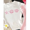 image:imageRoseSeek Girls Shirts 3 Packs Graphic Tees Vacation Hibiscus Top Crewneck Short Sleeve Cute Tops Summer Slim Fit T ShirtFloral Print Multicolor