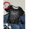 image:imageRoseSeek Girls Shirts 3 Packs Graphic Tees Vacation Hibiscus Top Crewneck Short Sleeve Cute Tops Summer Slim Fit T ShirtGothic Multicolor