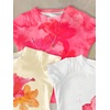 image:imageRoseSeek Girls Shirts 3 Packs Graphic Tees Vacation Hibiscus Top Crewneck Short Sleeve Cute Tops Summer Slim Fit T ShirtHot Pink Beige White