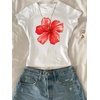 image:imageRoseSeek Girls Shirts 3 Packs Graphic Tees Vacation Hibiscus Top Crewneck Short Sleeve Cute Tops Summer Slim Fit T ShirtHot Pink White