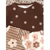 image:imageRoseSeek Girls Shirts 3 Packs Graphic Tees Vacation Hibiscus Top Crewneck Short Sleeve Cute Tops Summer Slim Fit T ShirtMulticolor Khaki
