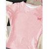 image:imageRoseSeek Girls Shirts 3 Packs Graphic Tees Vacation Hibiscus Top Crewneck Short Sleeve Cute Tops Summer Slim Fit T ShirtPink Beige Black