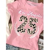 image:imageRoseSeek Girls Shirts 3 Packs Graphic Tees Vacation Hibiscus Top Crewneck Short Sleeve Cute Tops Summer Slim Fit T ShirtPink Brown White