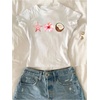 image:imageRoseSeek Girls Shirts 3 Packs Graphic Tees Vacation Hibiscus Top Crewneck Short Sleeve Cute Tops Summer Slim Fit T ShirtPink Multicolor