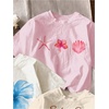 image:imageRoseSeek Girls Shirts 3 Packs Star Butterfly Graphic Tees Crew Neck Short Sleeve T Shirt Casual TopsBeige Blue Pink