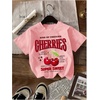 image:imageRoseSeek Girls Shirts 3 Packs Star Butterfly Graphic Tees Crew Neck Short Sleeve T Shirt Casual TopsBeige Pink Black