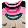 image:imageRoseSeek Girls Shirts 3 Packs Star Butterfly Graphic Tees Crew Neck Short Sleeve T Shirt Casual TopsBlack Beige Pink