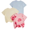 image:imageRoseSeek Girls Shirts 3 Packs Star Butterfly Graphic Tees Crew Neck Short Sleeve T Shirt Casual TopsBlue Pink Beige