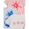 image:imageRoseSeek Girls Shirts 3 Packs Star Butterfly Graphic Tees Crew Neck Short Sleeve T Shirt Casual TopsBlue Pink White