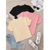 image:imageRoseSeek Girls Shirts 3 Packs Star Butterfly Graphic Tees Crew Neck Short Sleeve T Shirt Casual TopsCherry Multicolor