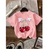image:imageRoseSeek Girls Shirts 3 Packs Star Butterfly Graphic Tees Crew Neck Short Sleeve T Shirt Casual TopsFruits Multicolor