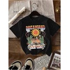 image:imageRoseSeek Girls Shirts 3 Packs Star Butterfly Graphic Tees Crew Neck Short Sleeve T Shirt Casual TopsGreen White Black