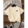 image:imageRoseSeek Girls Shirts 3 Packs Star Butterfly Graphic Tees Crew Neck Short Sleeve T Shirt Casual TopsMix Beige Pink Black