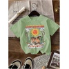 image:imageRoseSeek Girls Shirts 3 Packs Star Butterfly Graphic Tees Crew Neck Short Sleeve T Shirt Casual TopsMix Black Green White