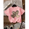 image:imageRoseSeek Girls Shirts 3 Packs Star Butterfly Graphic Tees Crew Neck Short Sleeve T Shirt Casual TopsMix Pink Beige Black