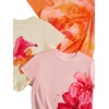 image:imageRoseSeek Girls Shirts 3 Packs Star Butterfly Graphic Tees Crew Neck Short Sleeve T Shirt Casual TopsOrange Pink Beige