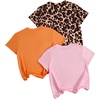 image:imageRoseSeek Girls Shirts 3 Packs Star Butterfly Graphic Tees Crew Neck Short Sleeve T Shirt Casual TopsOrange Pink Black