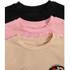 image:imageRoseSeek Girls Shirts 3 Packs Star Butterfly Graphic Tees Crew Neck Short Sleeve T Shirt Casual TopsPink Beige Black