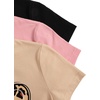 image:imageRoseSeek Girls Shirts 3 Packs Star Butterfly Graphic Tees Crew Neck Short Sleeve T Shirt Casual TopsPink Beige Black