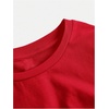 image:imageRoseSeek Girls Short Sleeve Ruched Tee Tops Basic Crew Neck Slim Fit T Shirts with Hair TiesRed