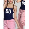 image:imageRoseSeek Girls Sleeveless Jersey Shirts Number Graphic Camisole Tops Workout Sports Y2K TopBlue