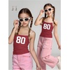 image:imageRoseSeek Girls Sleeveless Jersey Shirts Number Graphic Camisole Tops Workout Sports Y2K TopBurgundy
