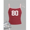 image:imageRoseSeek Girls Sleeveless Jersey Shirts Number Graphic Camisole Tops Workout Sports Y2K TopBurgundy