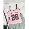image:imageRoseSeek Girls Sleeveless Jersey Shirts Number Graphic Camisole Tops Workout Sports Y2K TopPink