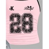 image:imageRoseSeek Girls Sleeveless Jersey Shirts Number Graphic Camisole Tops Workout Sports Y2K TopPink