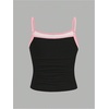 image:imageRoseSeek Girls Sleeveless Jersey Shirts Number Graphic Camisole Tops Workout Sports Y2K TopPink and Black