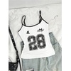 image:imageRoseSeek Girls Sleeveless Jersey Shirts Number Graphic Camisole Tops Workout Sports Y2K TopWhite
