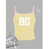 image:imageRoseSeek Girls Sleeveless Jersey Shirts Number Graphic Camisole Tops Workout Sports Y2K TopYellow