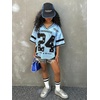 image:imageRoseSeek Girls Y2K Mesh Oversized Jersey Tops Number Star Graphic Tees Vintage V Neck T ShirtsBlue