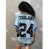 image:imageRoseSeek Girls Y2K Mesh Oversized Jersey Tops Number Star Graphic Tees Vintage V Neck T ShirtsBlue