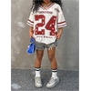 image:imageRoseSeek Girls Y2K Mesh Oversized Jersey Tops Number Star Graphic Tees Vintage V Neck T ShirtsRed