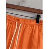image:imageRoseSeek Mens 2 Piece Beach Vacation Linen Outfits Button Down Short Sleeve Shirts and Straight Leg Pants SetOrange