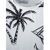 image:imageRoseSeek Mens 2 Piece Outfits Tropical Graphic Short Sleeve TShirt and Drawstring Waist Shorts SetsBlack and White