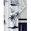 image:imageRoseSeek Mens 2 Piece Outfits Tropical Graphic Short Sleeve TShirt and Drawstring Waist Shorts SetsBlue White